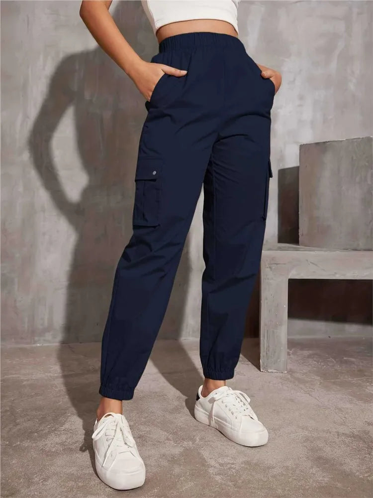 Lässige Y2K-Cargohose – High Waist, Wide Leg & Utility Style